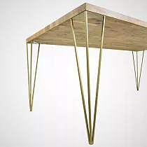 Gold color decorative metal table legs 42, 72 cm - set of 4 legs