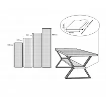 X-shape frame metal table legs made of high-quality steel, height 71 cm, width 80 cm, black color, set of 2 pcs