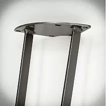 Hairpin metāla galdu kājas no tērauda plakanstieņa, stieņa šķērsgriezums 0,4x2 cm, komplektā 4 gab.