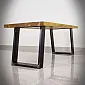 Masívne oceľové stolové nohy štvorcového typu, 40x45cm (2 ks)