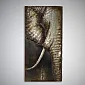 Elefante de arte en metal 3D, 75x150cm