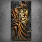 3D metaal schilderij Zebra 75x150cm