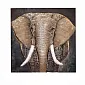 3D kovové nástěnné umění Elephant