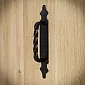 Συρόμενη μεταλλική λαβή πόρτας από ατσάλι λεία επιφάνεια μαύρο χρώμα σετ 4 τεμαχίων ύψος 28 cm