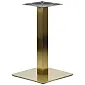 Tischgestell in Goldfarbe, mit quadratischer Säule, Bodenplatte 45x45 cm, Höhe 72,5 cm, für Tischplatten 70x70 cm