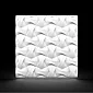 3D dekorative væg polystyren paneler Plexus, 60x60cm, hvid farve, kan males, sæt med 12 stk. (4,32 m2)