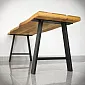 Stabila A-formade ben i stål för magasinsbord eller bänk, storlek 40x45 cm (2 st.)
