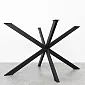 Szétszedhető 3D fém asztalkeret Pók acélból, fekete színű, magassága 71 cm, méretei 120x80 cm