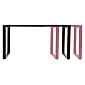 Struttura tavolo in acciaio nero tipo O, lunghezza regolabile da 100 a 160 cm, larghezza 60 cm
