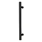 Langer schwarzer Stahlgriff mit Rundstab für Schiebetüren oder Möbelfronten, Höhe 40 cm oder 60 cm, Gewicht 580 oder 680 Gramm, Set à 2 Stück