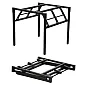 Set di 2 telai per tavolo pieghevoli di forma quadrata, altezza 72,5 cm, dimensioni 76x76 cm, di colore nero o grigio, adatti a piani di tavoli di grandi dimensioni con diametro 120-150 cm