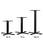 Ocelová centrální stolová noha s křížovou spodní deskou pro velké stolové desky do D110 cm, výšky 60 cm, 72 cm, 106 cm, v libovolné barvě RAL