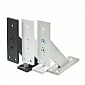 Soportes para estantes de perfiles de aluminio anodizado, diferentes tamaños 12 cm, 18 cm, 24 cm, colores: aluminio, negro, blanco, juego de 2 unidades