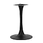 Elegante base de mesa de metal feita de aço, cor preta, largura 49 cm, altura 72,5 cm