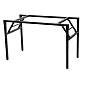 Összecsukható fémkeret asztalokhoz, acélból, fekete vagy szürke színben, mérete 156x76 cm