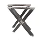 Kovové nohy stolu KeyX z oceli, tvar X, rozměry 60x72cm, sada 2 ks.