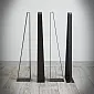 Fint metal bordben Pil af stål, højde 71 cm, sæt med 4 ben