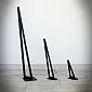 Gambe da tavolo per mobili in acciaio metallico Pin, altezza 18 cm / 40 cm / 71 cm, set da 4 pezzi