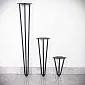 Metalne noge za stol Ukosnica 3 šipke s stopalima (20, 40, 73 cm) - set 4 noge