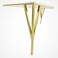 Dekoratívne kovové stolové nohy zlatej farby Triple (42, 72 cm) - sada 4 nožičiek