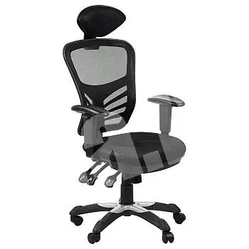 Pohodlná kancelářská židle s prodyšným opěrákem ze síťoviny v černé, šedé, červené nebo zelené barvě, SCBGRG1