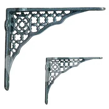 Soporte de estante de hierro fundido, soporte de dimensiones 17x21 cm, soporte &amp;amp;quot;Net&amp;amp;quot; - juego de 2 piezas