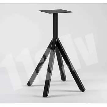 Metalen tafelonderstel 43x43x72cm, kleur zwart, voor tafelbladen tot 70x70 cm