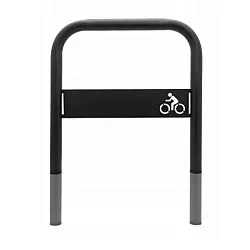 Kerékpártartó, betonozandó, fekete színű, mérete 80x80 cm