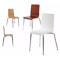 Conjunto de sillas de contrachapado D15 blanco, haya o nogal