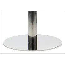 Osrednje mizno podnožje iz nerjavečega jekla, polirano, premer podnožja 49,5 cm, višina 72,5 cm