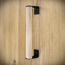 Trä- och metallhandtag för skjutdörrar, längd 21 cm, set om 4 st.