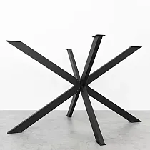 Разборный металлический каркас стола 3D Паук из стали, цвет черный, высота 71 см, размеры 120х80 см.