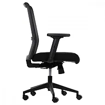 Työtuoli, tietokonetuoli kääntyvä, säädettävä tuoli verkkoselkänojalla, riverton MH 2, musta väri