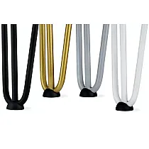 Pernas de móveis de gancho de metal de duas hastes de Ø10mm, altura 20 cm - conjunto de 4 pernas, cores preto, branco, cinza, dourado