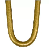 Hoernålbeen fir de Kaffisdësch aus zwee Ø10 mm Stahlstänger, Héicht 43 cm - Set vu 4 Been, Faarwen schwaarz, wäiss, gro, Gold