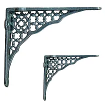 Soporte de estante de hierro fundido, soporte de dimensiones 17x21 cm, soporte Net - juego de 2 piezas