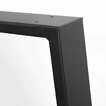 Gamba da tavolo in metallo a forma di trapezio in acciaio, altezza 45 cm, larghezza 40 cm, 2 pezzi nel set