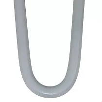 Gambe da tavolo in tondino tondo da 12 mm con altezza 61 cm, set da 4 pezzi, colore nero, bianco, grigio o dorato