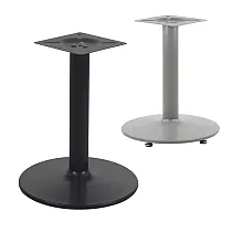 Metalen centrale tafelpoot voor salontafel in de kleur zwart of grijs, diameter voet 46 cm, hoogte 57,5 cm