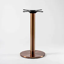 Osrednja noga mize iz nerjavečega jekla HORECA, bakren ton, višina 106 cm, premer podnožja 41 cm
