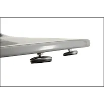 Central metalbordfod til barhøjde borde, sort eller grå pulverlak, højde 110 cm