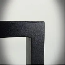 Négyszögletű fém asztallábak Quadro, acélból, fekete és acél hatásszín, mérete 60x40cm, 2 db-os készlet.