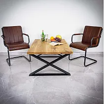 Pieds de table en métal de type X, dimensions 40x45cm, 60x40cm ou 80x45cm, 2 pieds en set
