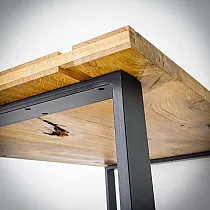 Gambe tavolo in acciaio di forma quadrata larghezza 80 cm, altezza 71 cm per tavolo da pranzo set da 2 pezzi