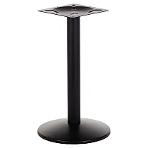 Metallist kesklauaalus terasest, kõrgus 72,5 cm, aluse läbimõõt 42,5 cm, must värv