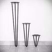 Metallist lauajalad Juuksenõel 3 jalgadega varda (20, 40, 73 cm) - 4 jalga komplekt