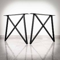 Metal legs X-shape 75x72cm (2 gab.)