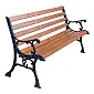 Садовая скамейка для парка чугунная Elegance, ольховые доски 150см, 35 кг.