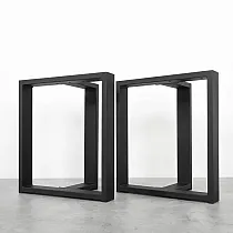 Массивные металлические Т-образные ножки для журнального столика или скамейки из стали, размер 40х45х17 см, комплект 2 шт.
